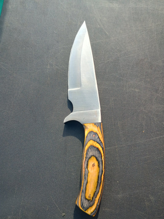 Hand Forged Skinner Knife 1095 Carbon Steel Hard Wood Steel Guard EDC 10.5" Overall